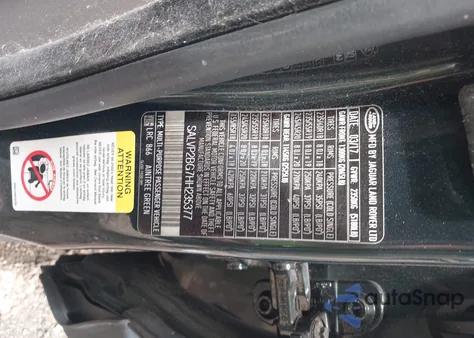 2017 Land Rover Range Rover Evoque Se/Se Premium from USA, damaged, VIN SALVP2BG7HH235377